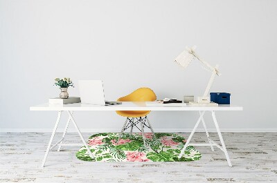 Alfombra silla escritorio Flores de hawaii