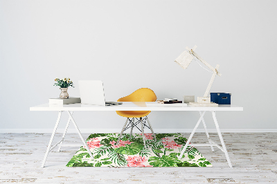 Alfombra silla escritorio Flores de hawaii