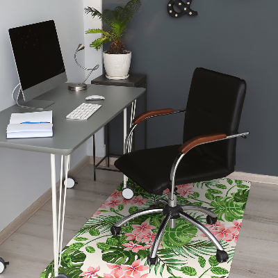 Alfombra silla escritorio Flores de hawaii