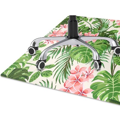 Alfombra silla escritorio Flores de hawaii