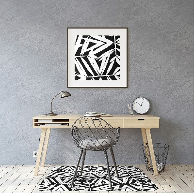 Alfombra para silla de escritorio Patrón en blanco y negro