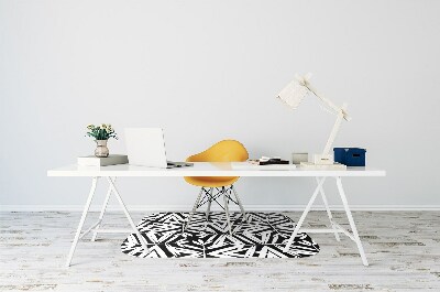 Alfombra para silla de escritorio Patrón en blanco y negro