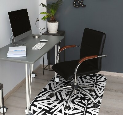 Alfombra para silla de escritorio Patrón en blanco y negro