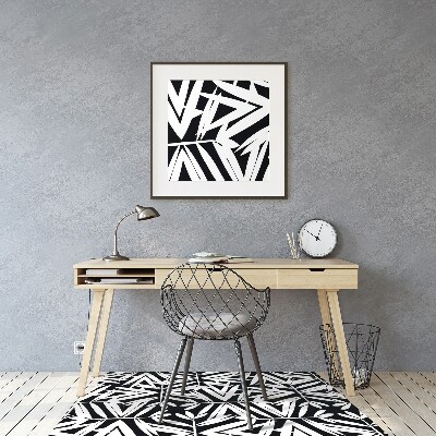 Alfombra para silla de escritorio Patrón en blanco y negro
