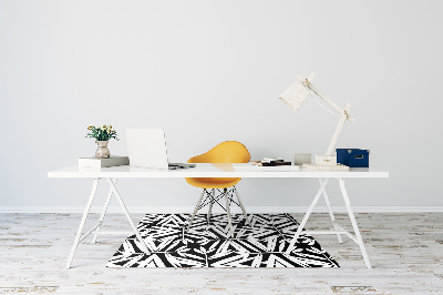 Alfombra para silla de escritorio Patrón en blanco y negro