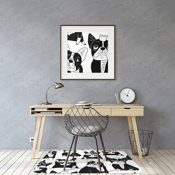 Alfombra silla ordenador Perros felices