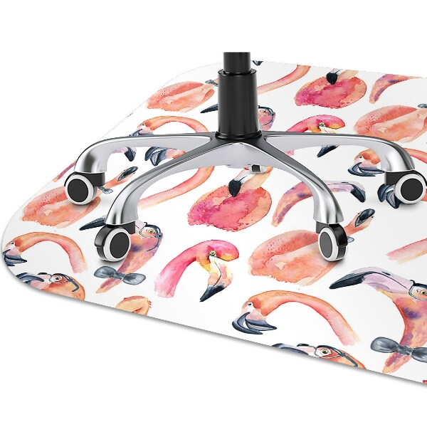 Alfombrilla para silla de escritorio Flamencos locos