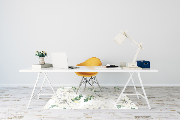 Alfombrilla para silla de escritorio Flores