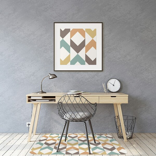 Alfombra para silla de escritorio Formas retro