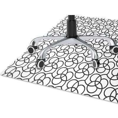 Alfombra silla ordenador Ruedas blancas y negras