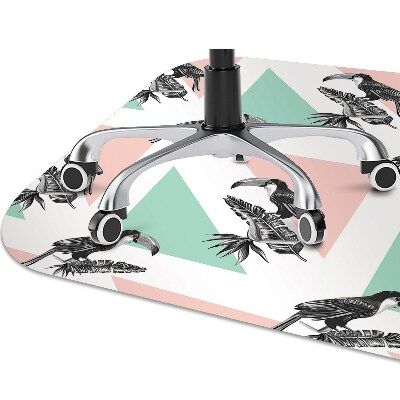 Alfombra silla ordenador Tucan con triángulos