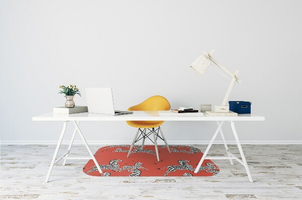 Alfombra para silla de escritorio Cebras