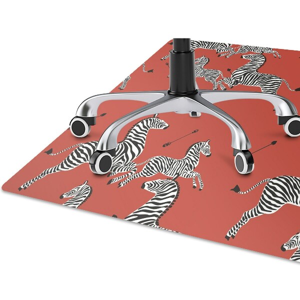 Alfombra para silla de escritorio Cebras