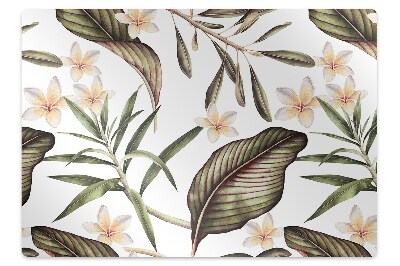 Alfombra silla ordenador Hojas y flores