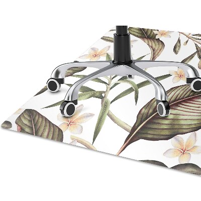 Alfombra silla ordenador Hojas y flores