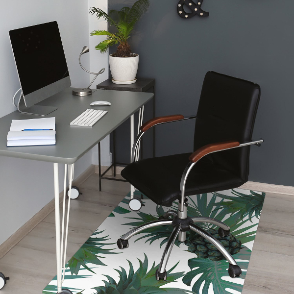 Alfombra silla ordenador Piñas verdes