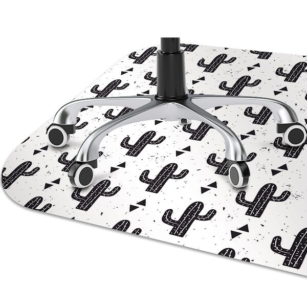 Alfombra para silla de escritorio Cactus negros