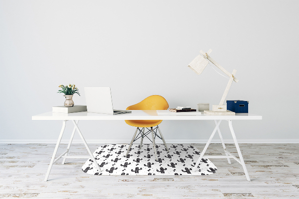 Alfombra para silla de escritorio Cactus negros