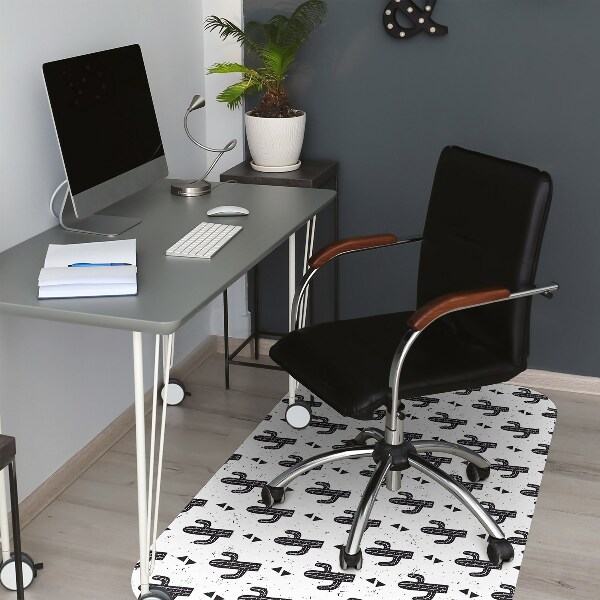 Alfombra para silla de escritorio Cactus negros
