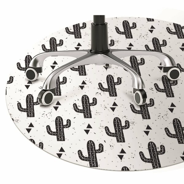 Alfombra para silla de escritorio Cactus negros