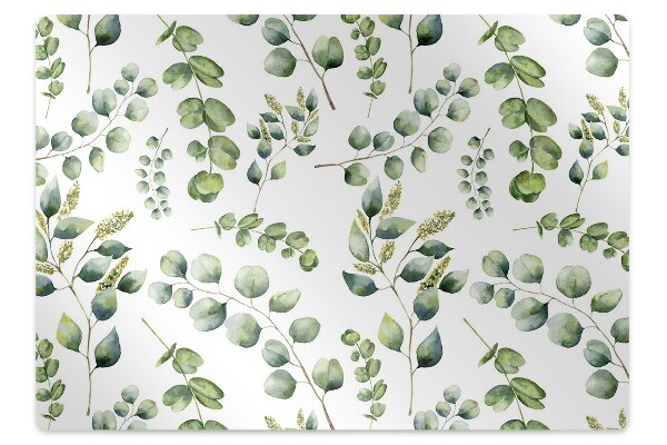 Alfombra protectora suelo para silla Eucalipto floral