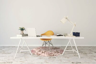 Alfombra silla ordenador Peonies pink
