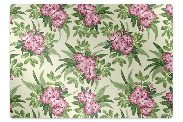 Alfombra silla ordenador Flores tropicales