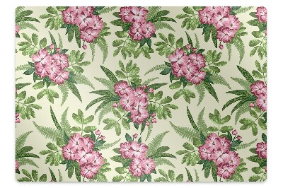 Alfombra silla ordenador Flores tropicales