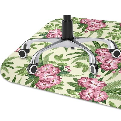 Alfombra silla ordenador Flores tropicales