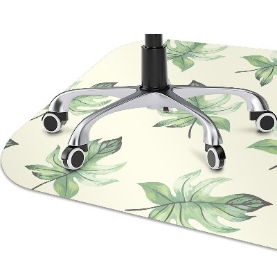 Alfombra silla ordenador Hojas tropicales