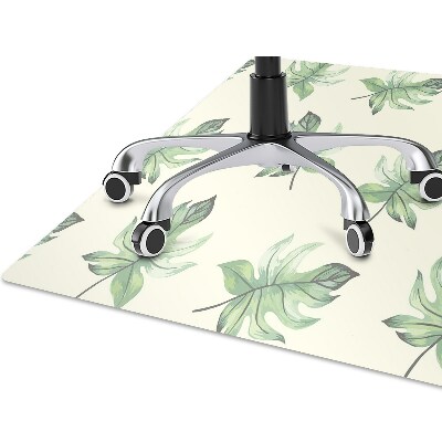 Alfombra silla ordenador Hojas tropicales