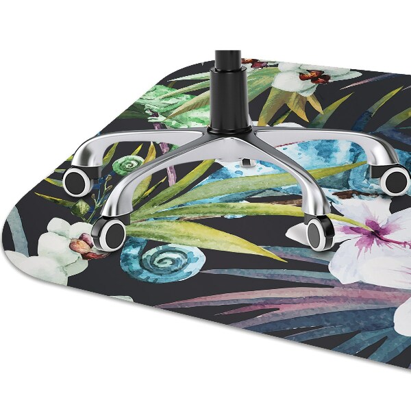 Alfombra silla ordenador Camaleón azul