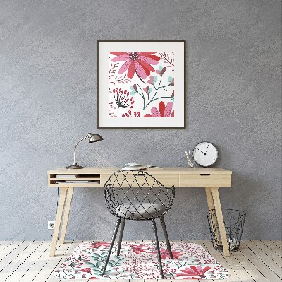 Alfombra para silla de escritorio Patrón floral