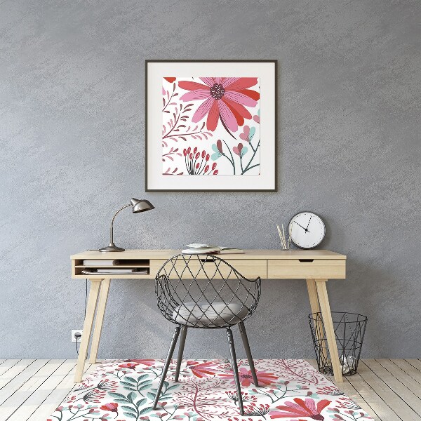 Alfombra para silla de escritorio Patrón floral