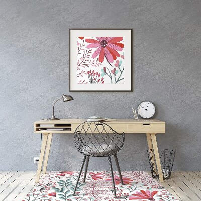 Alfombra para silla de escritorio Patrón floral