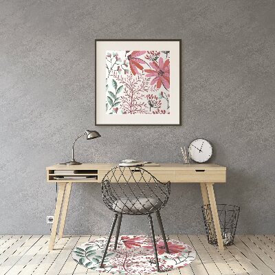Alfombra para silla de escritorio Patrón floral
