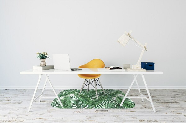 Alfombra para silla de escritorio Hojas tropicales