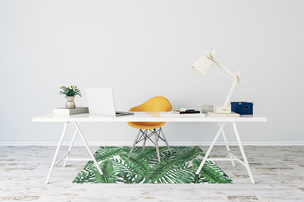 Alfombra para silla de escritorio Hojas tropicales