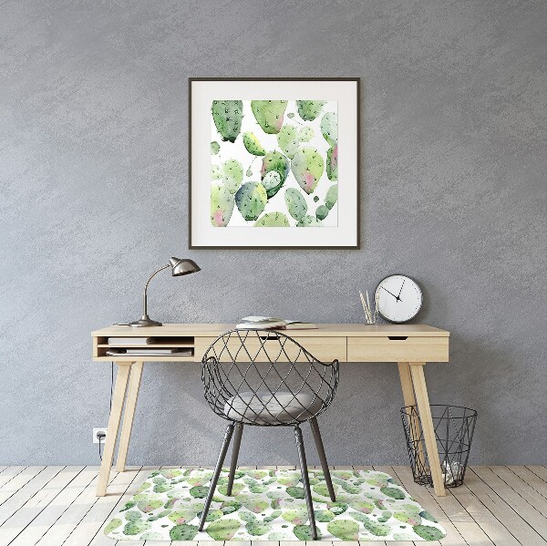 Alfombra silla escritorio Cactus tropicales
