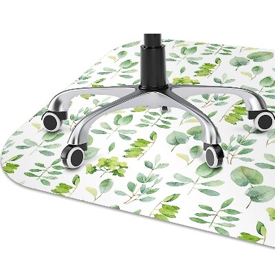 Alfombra silla ordenador Hojas verdes