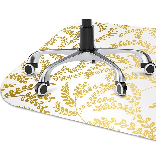 Alfombra silla ordenador Hojas doradas