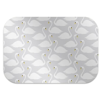 Alfombra silla ordenador Cisnes blancos