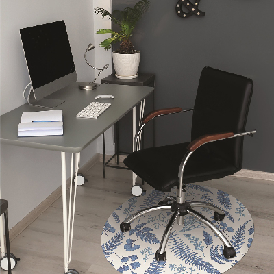Alfombra para silla de escritorio Helechos azules