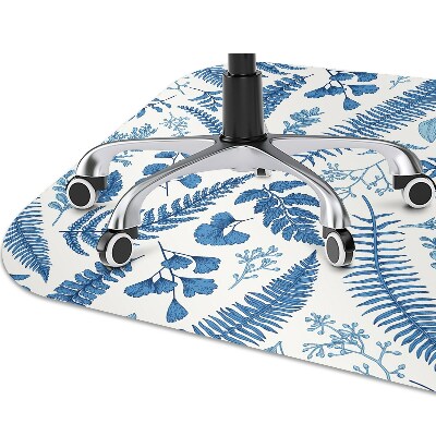 Alfombra para silla de escritorio Helechos azules