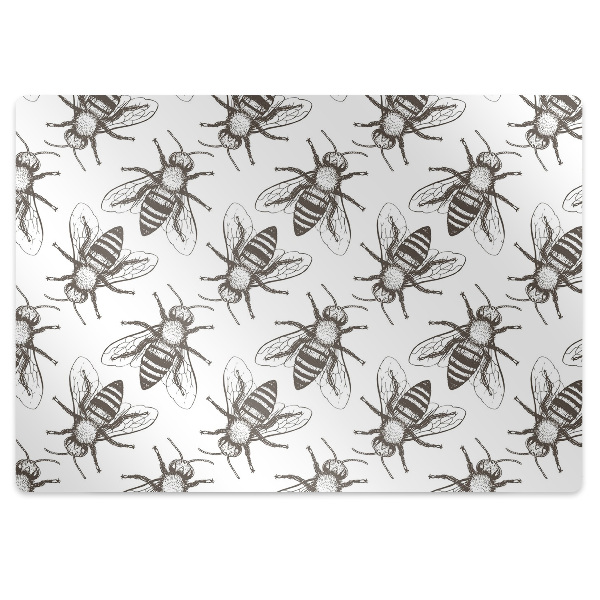 Alfombra silla ordenador Patrón de abejas