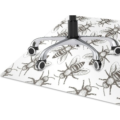 Alfombra silla ordenador Patrón de abejas