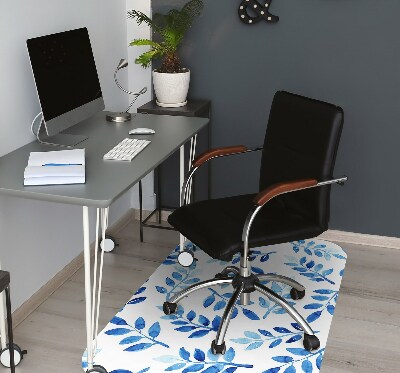 Alfombra silla ordenador Acuarela azul