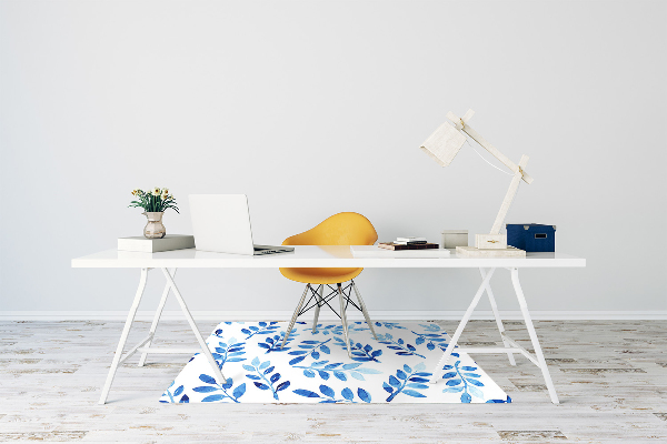 Alfombra silla ordenador Acuarela azul