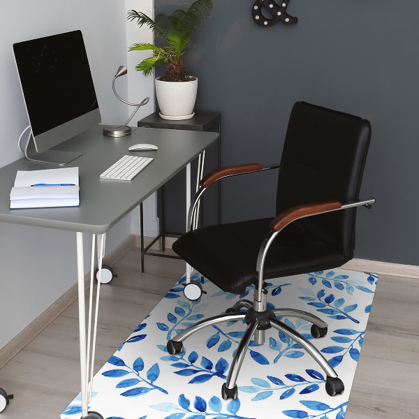Alfombra silla ordenador Acuarela azul