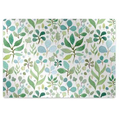 Alfombra silla ordenador Hojas verdes